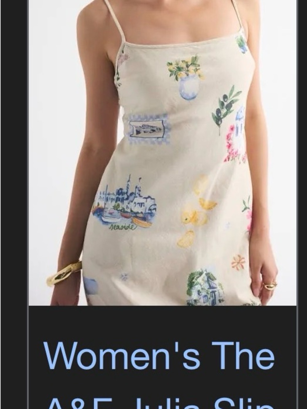 NWT A&F Julia Slip Linen-Blend Midi Dress size Small - Picture 2 of 5